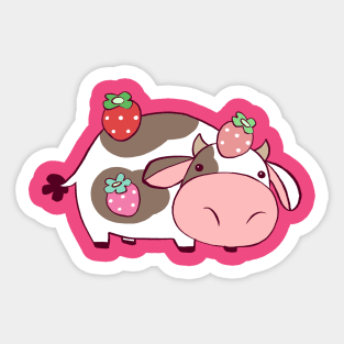 Strawberry Cow Sticker